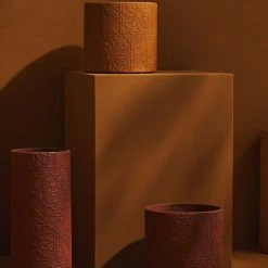 Tree Stripes Pty Ltd Pots & Hanging Baskets Cylinder Pot Diwali - Caramel Cafe