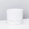 Decor White Selfwatering Pots 215mm