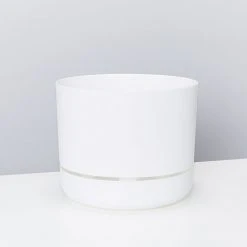 Decor White Selfwatering Pots 215mm