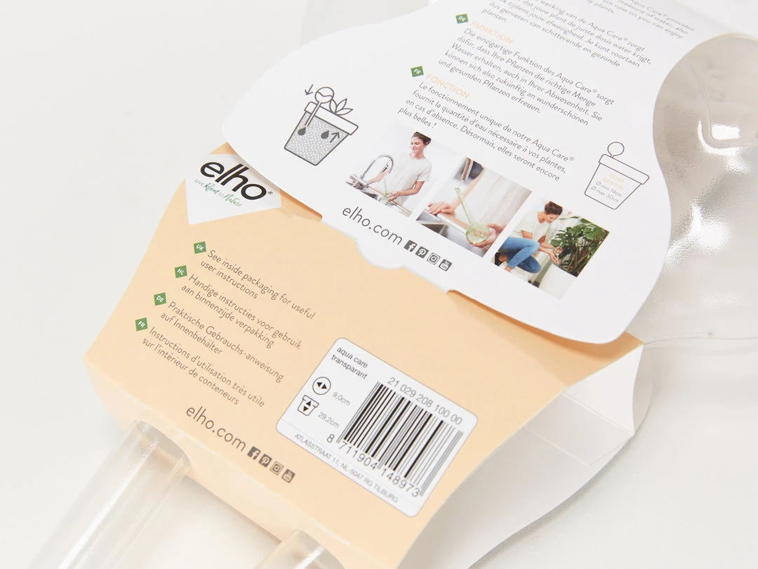 Plants In A Box Elho Aqua Care ♻️ - Watering System Transparent 8 Plants In A Box Elho Aqua Care ♻️ - Watering System Transparent