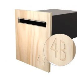 Javidesign Outdoor Living Fence Mount Letterbox (with Custom Numbers)