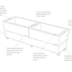 GLOWPEAR PTY LTD Outdoor Living Cafe Planter 17 GLOWPEAR PTY LTD Outdoor Living Cafe Planter