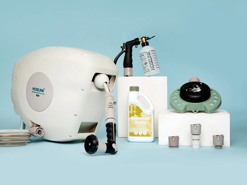 Hoselink Hoses & Sprinklers The Home Gardener Pack With Hose Reel - Charcoal And Beige 4 Hoselink Hoses & Sprinklers The Home Gardener Pack With Hose Reel - Charcoal And Beige