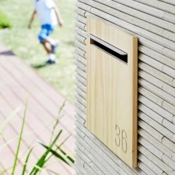 Javidesign Outdoor Living Fence Mount Letterbox (with Custom Numbers)