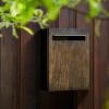 Javidesign Wall Mount Letterbox - Charcoal (with Custom Numbers)