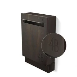 Javidesign Wall Mount Letterbox - Charcoal (with Custom Numbers) 18 Javidesign Wall Mount Letterbox - Charcoal (with Custom Numbers)