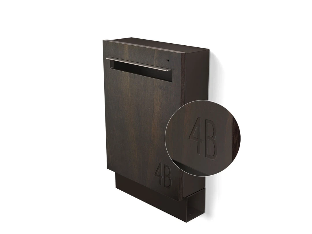 Javidesign Wall Mount Letterbox - Charcoal (with Custom Numbers) 5 Javidesign Wall Mount Letterbox - Charcoal (with Custom Numbers)