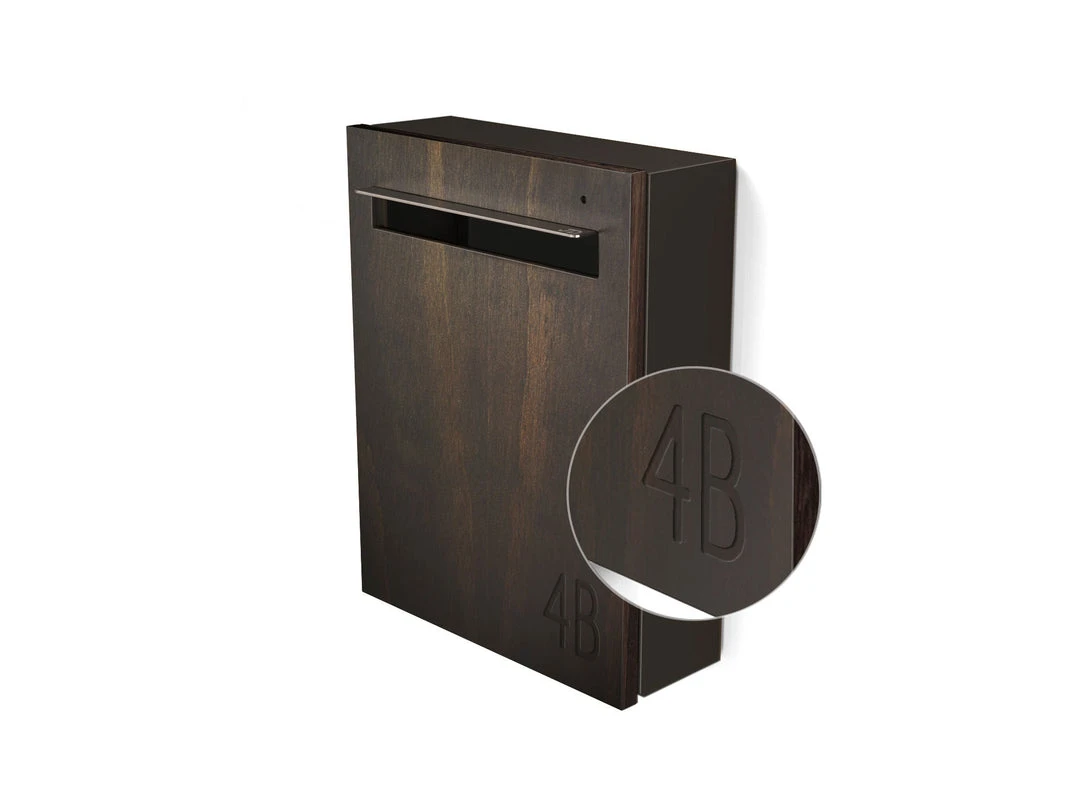 Javidesign Wall Mount Letterbox - Charcoal (with Custom Numbers) 4 Javidesign Wall Mount Letterbox - Charcoal (with Custom Numbers)