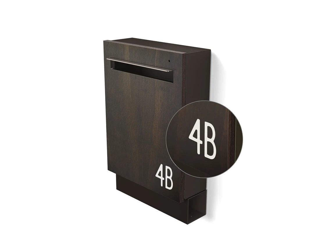 Javidesign Wall Mount Letterbox - Charcoal (with Custom Numbers) 11 Javidesign Wall Mount Letterbox - Charcoal (with Custom Numbers)