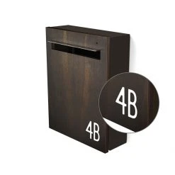 Javidesign Wall Mount Letterbox - Charcoal (with Custom Numbers) 23 Javidesign Wall Mount Letterbox - Charcoal (with Custom Numbers)