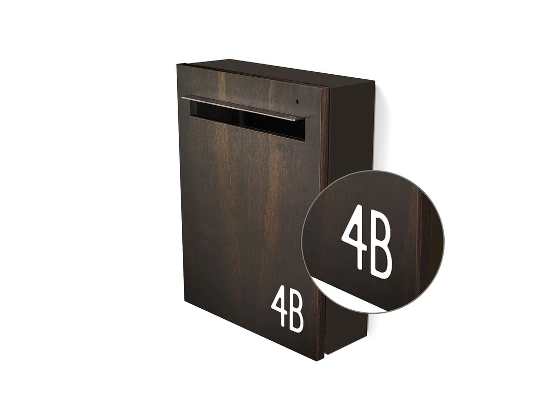 Javidesign Wall Mount Letterbox - Charcoal (with Custom Numbers) 10 Javidesign Wall Mount Letterbox - Charcoal (with Custom Numbers)