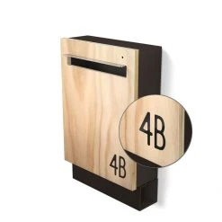 Javidesign Wall Mount Letterbox - Charcoal (with Custom Numbers) 26 Javidesign Wall Mount Letterbox - Charcoal (with Custom Numbers)