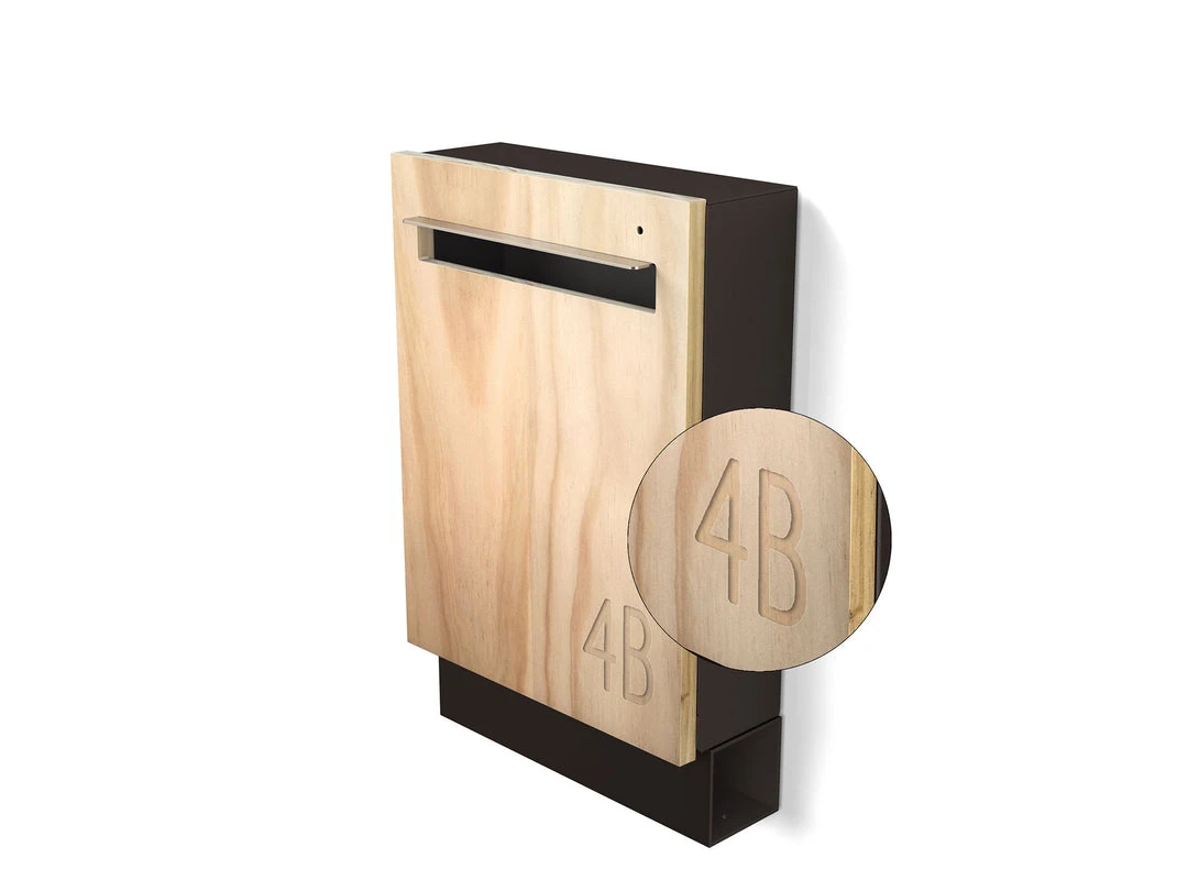 Javidesign Wall Mount Letterbox - Charcoal (with Custom Numbers) 9 Javidesign Wall Mount Letterbox - Charcoal (with Custom Numbers)