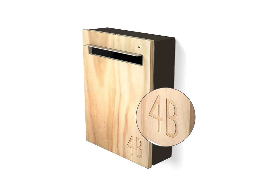 Javidesign Wall Mount Letterbox - Charcoal (with Custom Numbers) 8 Javidesign Wall Mount Letterbox - Charcoal (with Custom Numbers)