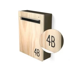Javidesign Wall Mount Letterbox - Charcoal (with Custom Numbers) 27 Javidesign Wall Mount Letterbox - Charcoal (with Custom Numbers)