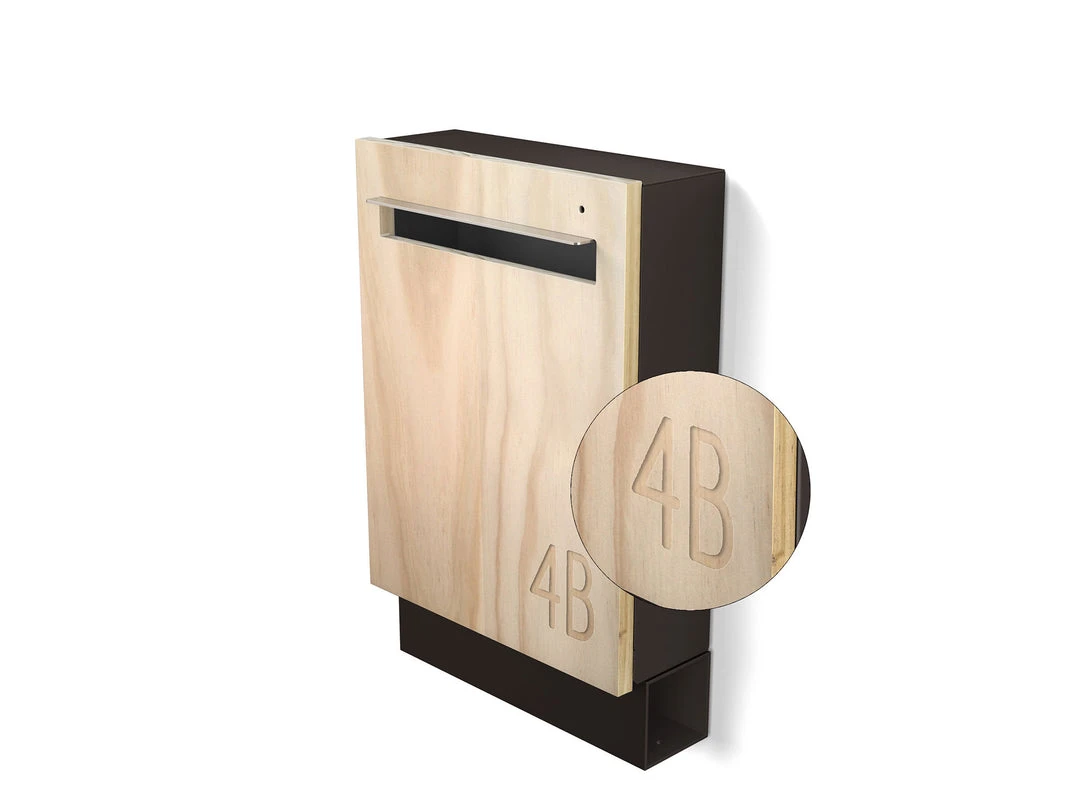 Javidesign Wall Mount Letterbox - Charcoal (with Custom Numbers) 7 Javidesign Wall Mount Letterbox - Charcoal (with Custom Numbers)