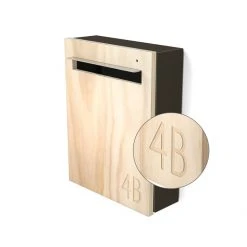 Javidesign Wall Mount Letterbox - Charcoal (with Custom Numbers) 19 Javidesign Wall Mount Letterbox - Charcoal (with Custom Numbers)