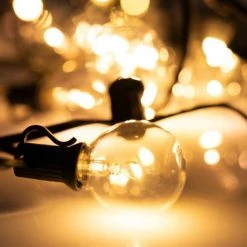 Hoselink Warm White Solar Party Bulb String Lights - 25 Bulb EXTENSION Set Outdoor Living