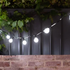 Hoselink Cool White Solar Party Bulb String Lights - 25 Bulb Starter Set Outdoor Accessories