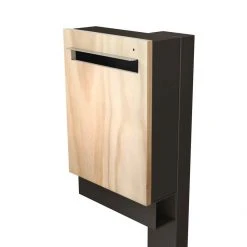 Javidesign Outdoor Living Large Post Mount Letterbox - Charcoal