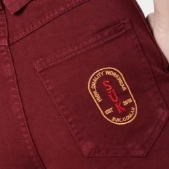 SUK Workwear Open Front Overalls - Oxblood 14 SUK Workwear Open Front Overalls - Oxblood