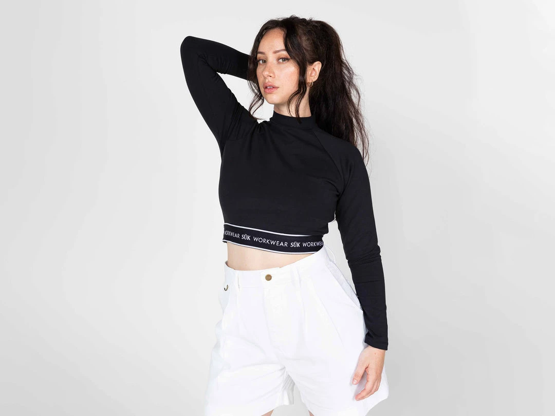SUK Workwear Long Sleeve Crop Top 3 SUK Workwear Long Sleeve Crop Top