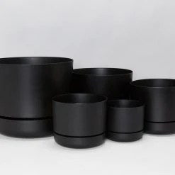 Mr Kitly Black Selfwatering Pots 250mm - Recycled Plastic Outdoor Living