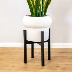 Plants In A Box Adjustable Bamboo Plant Stand - Black 8 Plants In A Box Adjustable Bamboo Plant Stand - Black