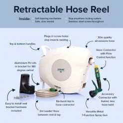 Hoselink Hi-Flow 25m Retractable Hose Reel