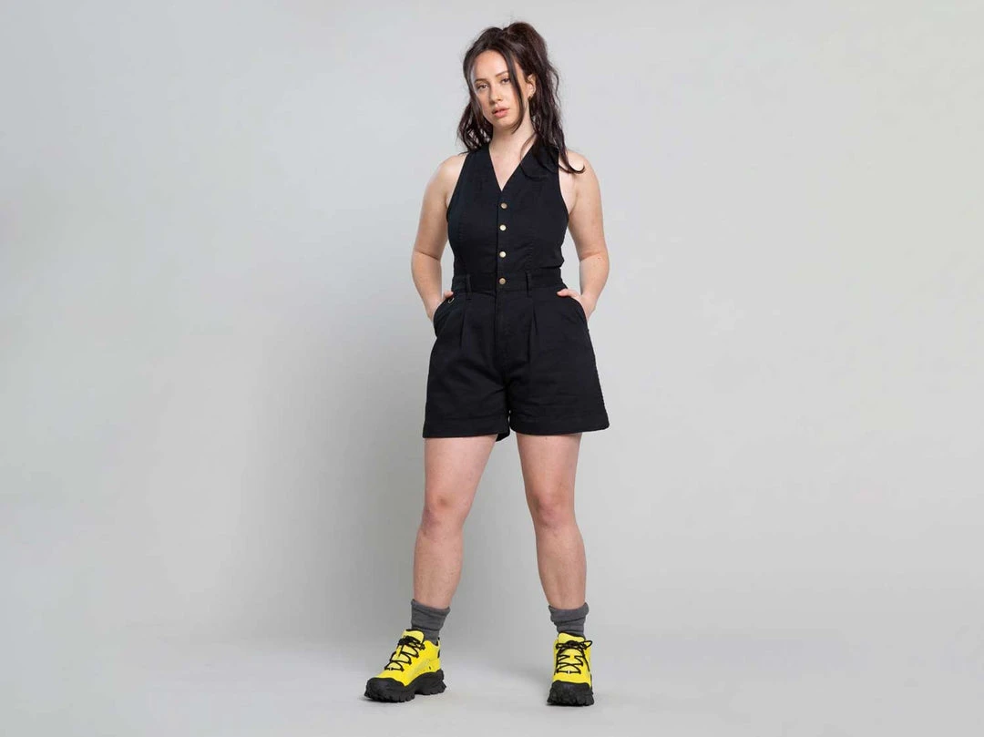 Suk Workwear Cropped Open Front Overalls 7 Suk Workwear Cropped Open Front Overalls