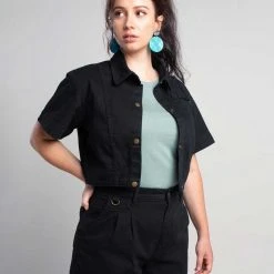 Outlet Plants in a box Store 56 Suk Workwear Cropped Utility Shirt