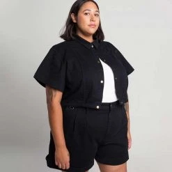 Suk Workwear Cropped Utility Shirt