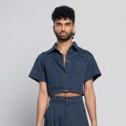 Suk Workwear Cropped Utility Shirt
