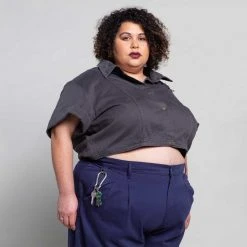 Suk Workwear Cropped Utility Shirt