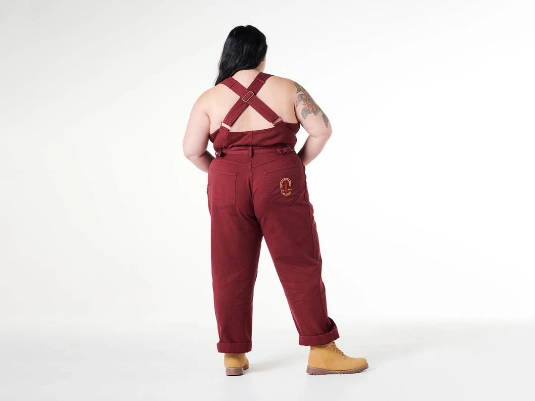 SUK Workwear Open Front Overalls - Oxblood 6 SUK Workwear Open Front Overalls - Oxblood