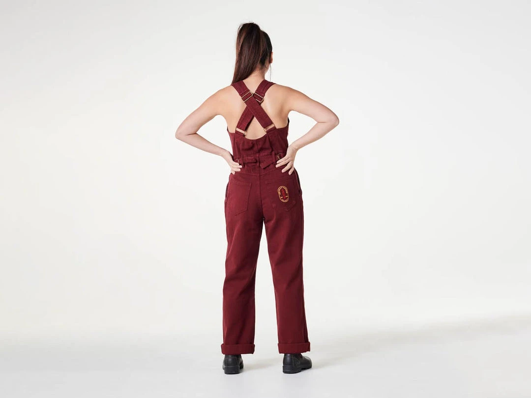 SUK Workwear Open Front Overalls - Oxblood 7 SUK Workwear Open Front Overalls - Oxblood