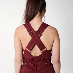 SUK Workwear Open Front Overalls - Oxblood 15 SUK Workwear Open Front Overalls - Oxblood