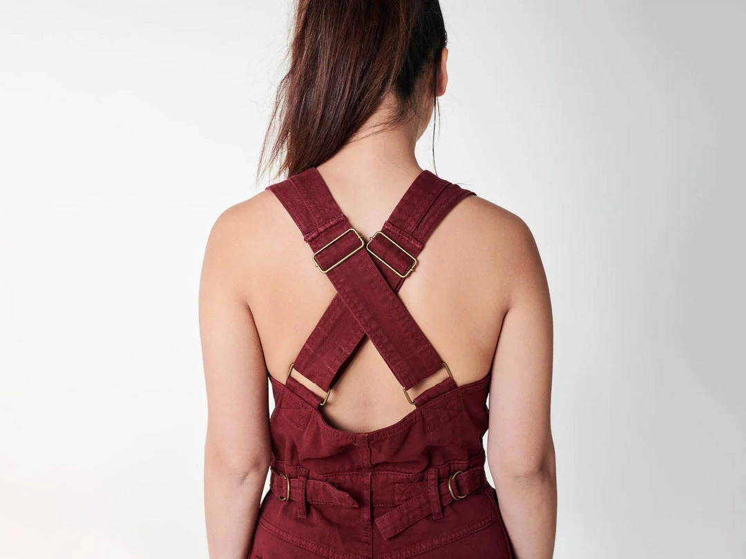 SUK Workwear Open Front Overalls - Oxblood 9 SUK Workwear Open Front Overalls - Oxblood