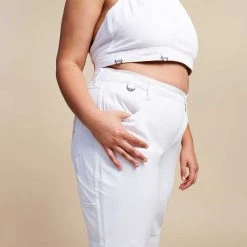 Suk Workwear Slim Pants (White)