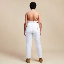 Suk Workwear Slim Pants (White)