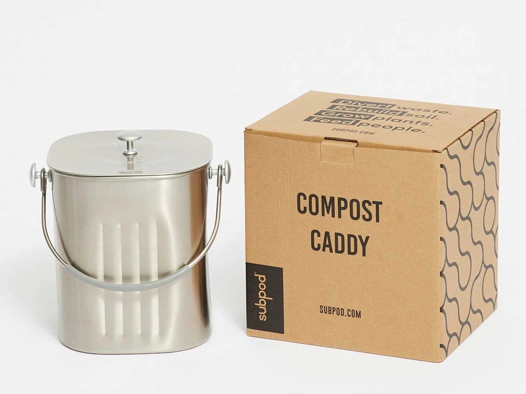 Subpod AU Composting Compost Caddy Stainless Steel 4 Subpod AU Composting Compost Caddy Stainless Steel