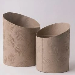 Tree Stripes Pty Ltd Hi-Lo Pot Palms - Light Brown Pots & Hanging Baskets