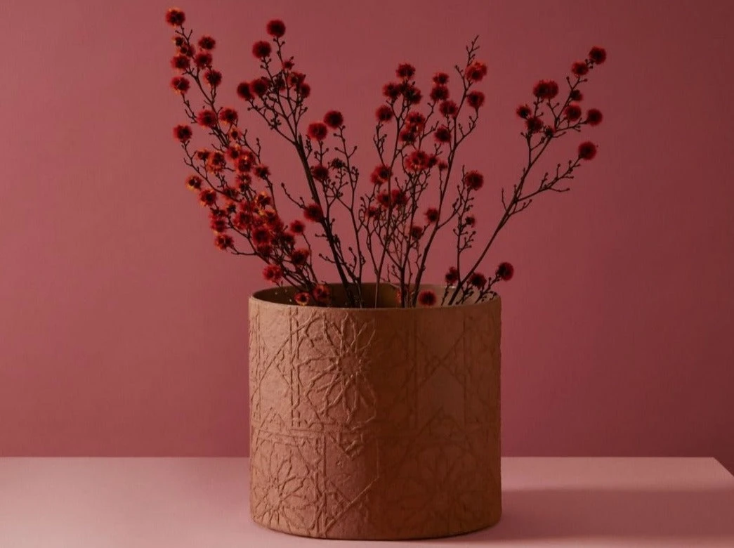 Tree Stripes Pty Ltd Pots & Hanging Baskets Cylinder Pot Diwali - Caramel Cafe 3 Tree Stripes Pty Ltd Pots & Hanging Baskets Cylinder Pot Diwali - Caramel Cafe