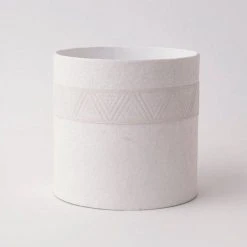 Tree Stripes Pty Ltd Cylinder Pot Kilima - Chalk