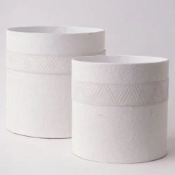 Tree Stripes Pty Ltd Cylinder Pot Kilima - Chalk