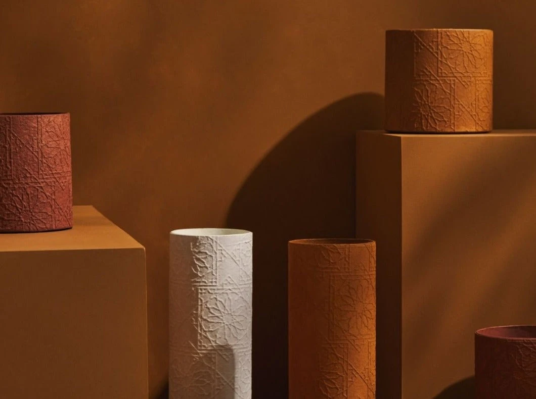 Tree Stripes Pty Ltd Pots & Hanging Baskets Cylinder Vase Diwali - Ochre 6 Tree Stripes Pty Ltd Pots & Hanging Baskets Cylinder Vase Diwali - Ochre