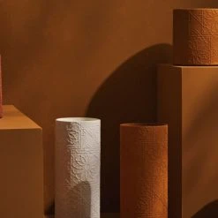 Tree Stripes Pty Ltd Cylinder Vase Diwali - White Pots & Hanging Baskets