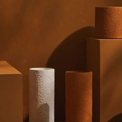 Tree Stripes Pty Ltd Cylinder Vase Diwali - Caramel Cafe Pots & Hanging Baskets