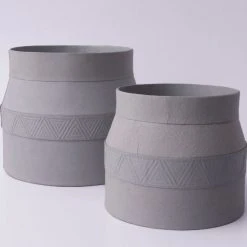 Tree Stripes Pty Ltd Matki Pot Kilima - Light Grey