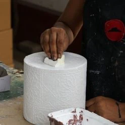 Tree Stripes Pty Ltd Pots & Hanging Baskets Cylinder Pot Diwali - White